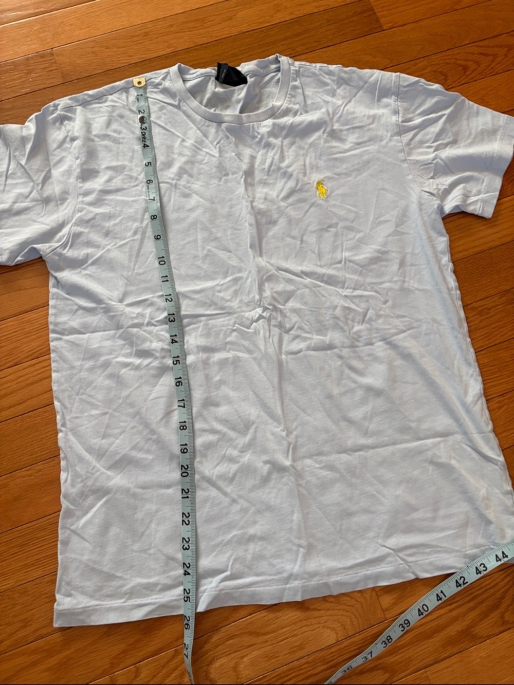 Ralph Lauren Light Blue Short Sleeve Tee with Yellow Pony Logo - Picture 6 of 6